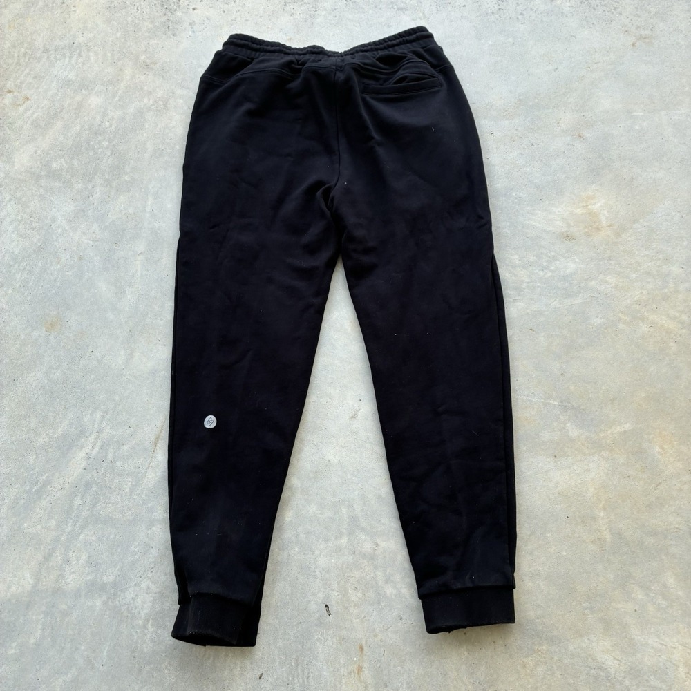 BYLT Core Lounge Pants Mens Large Black Joggers Drawstring Rib Cuff Embroidered - Picture 8 of 8